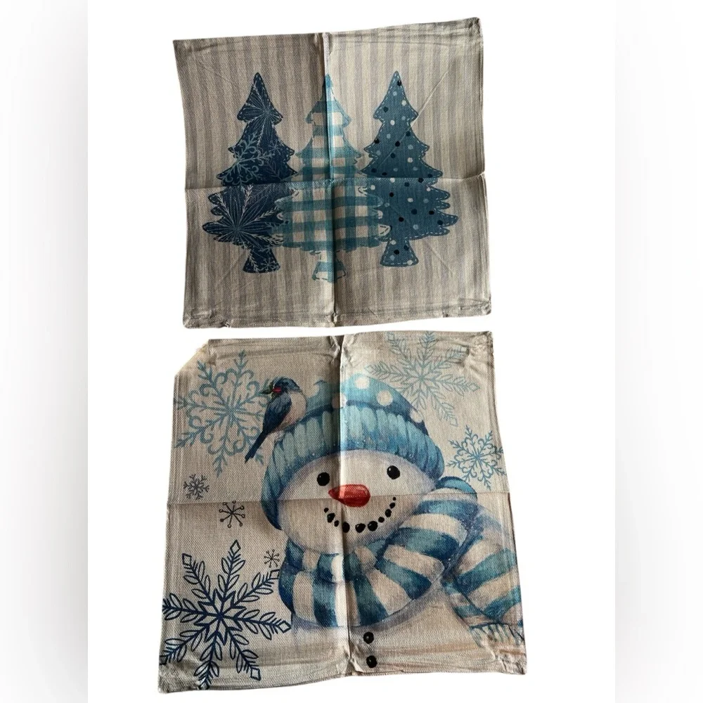 New 18”X18” polyester Holiday pillow covers with zipper closure